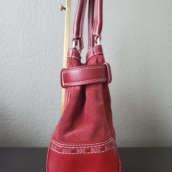 Coach Hampton Satchel F11208 Burgundy - Picture 5 of 7